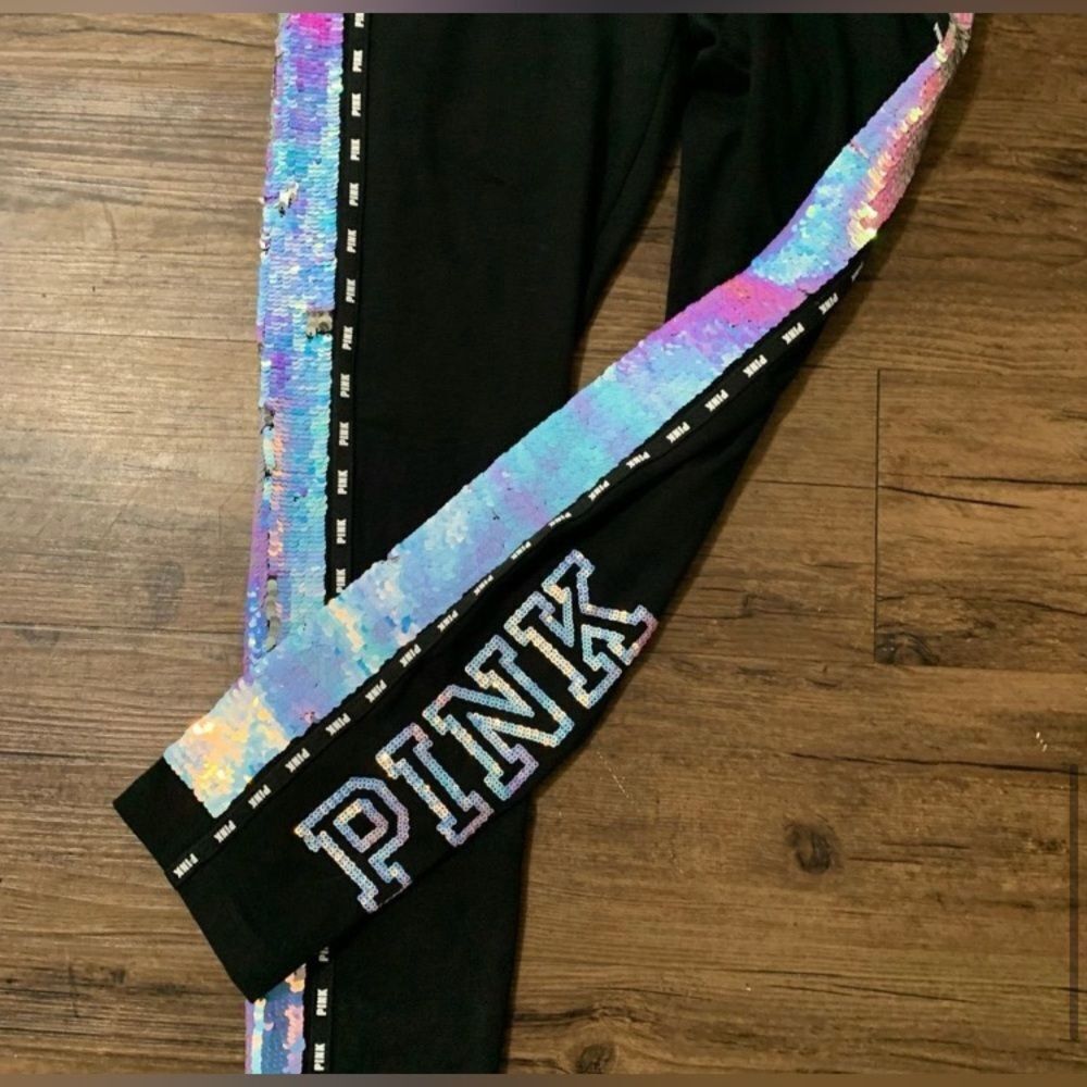PINK VS MERMAID BLING TOP / YOGA LEGGINGS OUTFIT SET XL - Picture 9 of 11